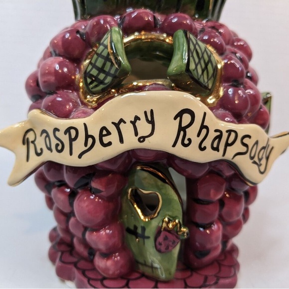 Blue Sky Clayworks Raspberry Rhapsody Large House Tealight Votive Candle Holder - Picture 3 of 6